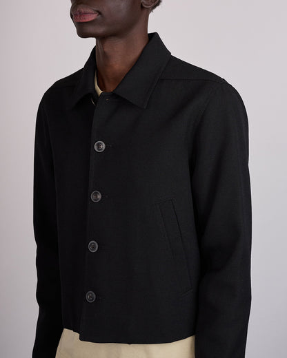 Rick Owens Alice Brad Jacket Wool Whipcord Black