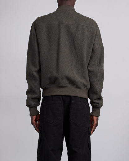 Rick Owens Bauhaus Flight Jacket Boiled Wool Bosco