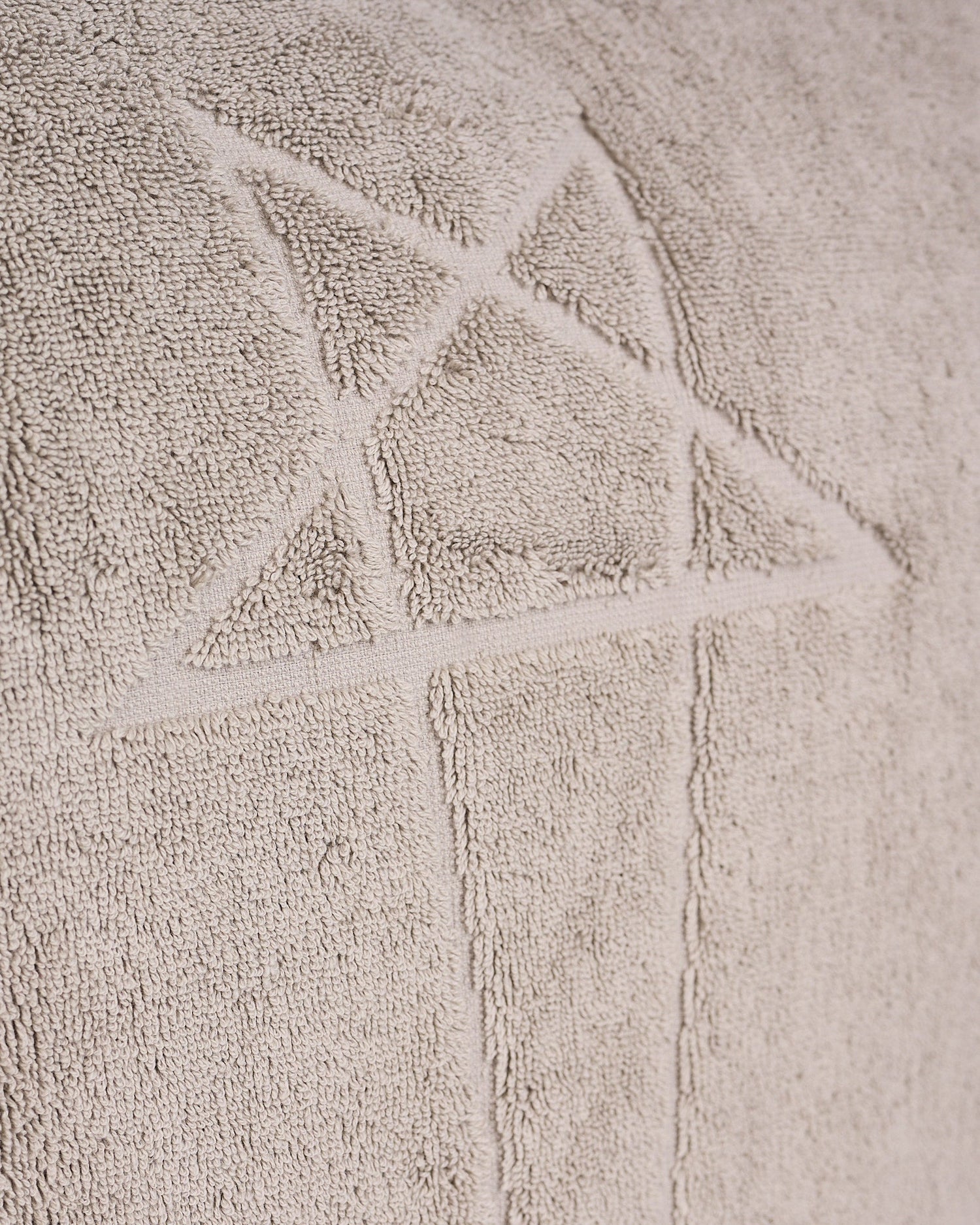 Rick Owens Beach Pentagram Heavy Cotton Terry Pillow Pearl