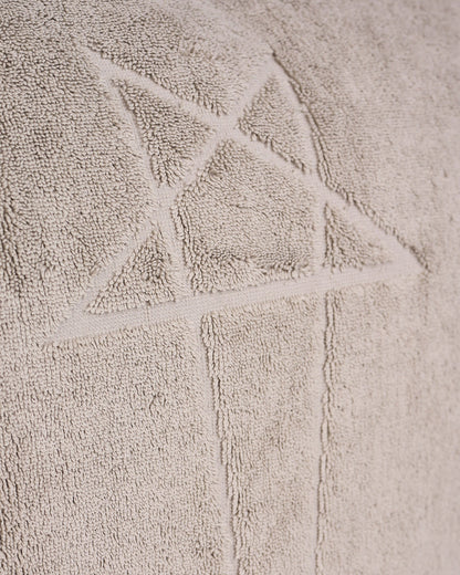 Rick Owens Beach Pentagram Heavy Cotton Terry Pillow Pearl