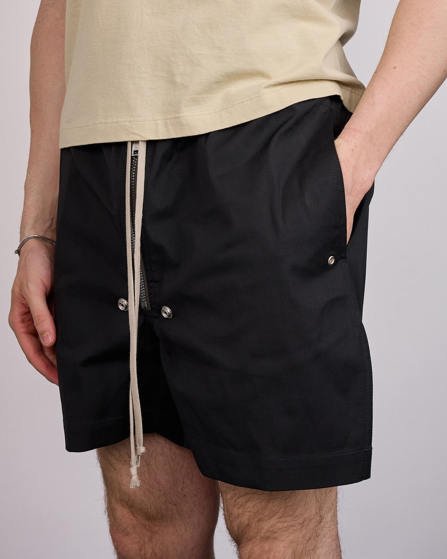 Rick Owens Bela Boxer Short TE Stretch Poplin Black