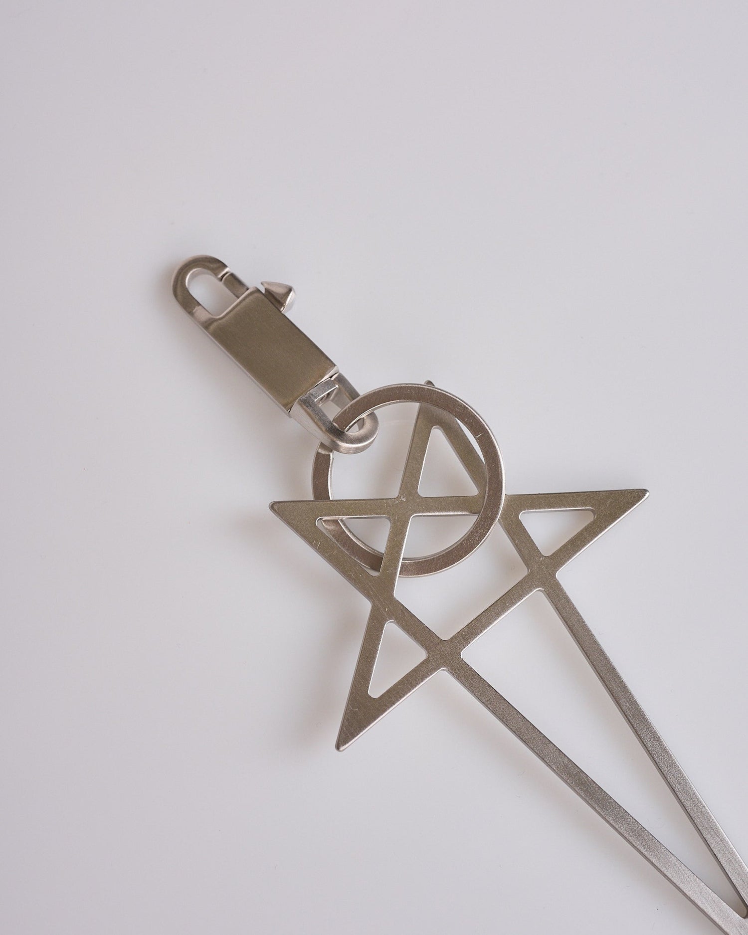 Rick Owens Big Pentagram Keychain Palladio