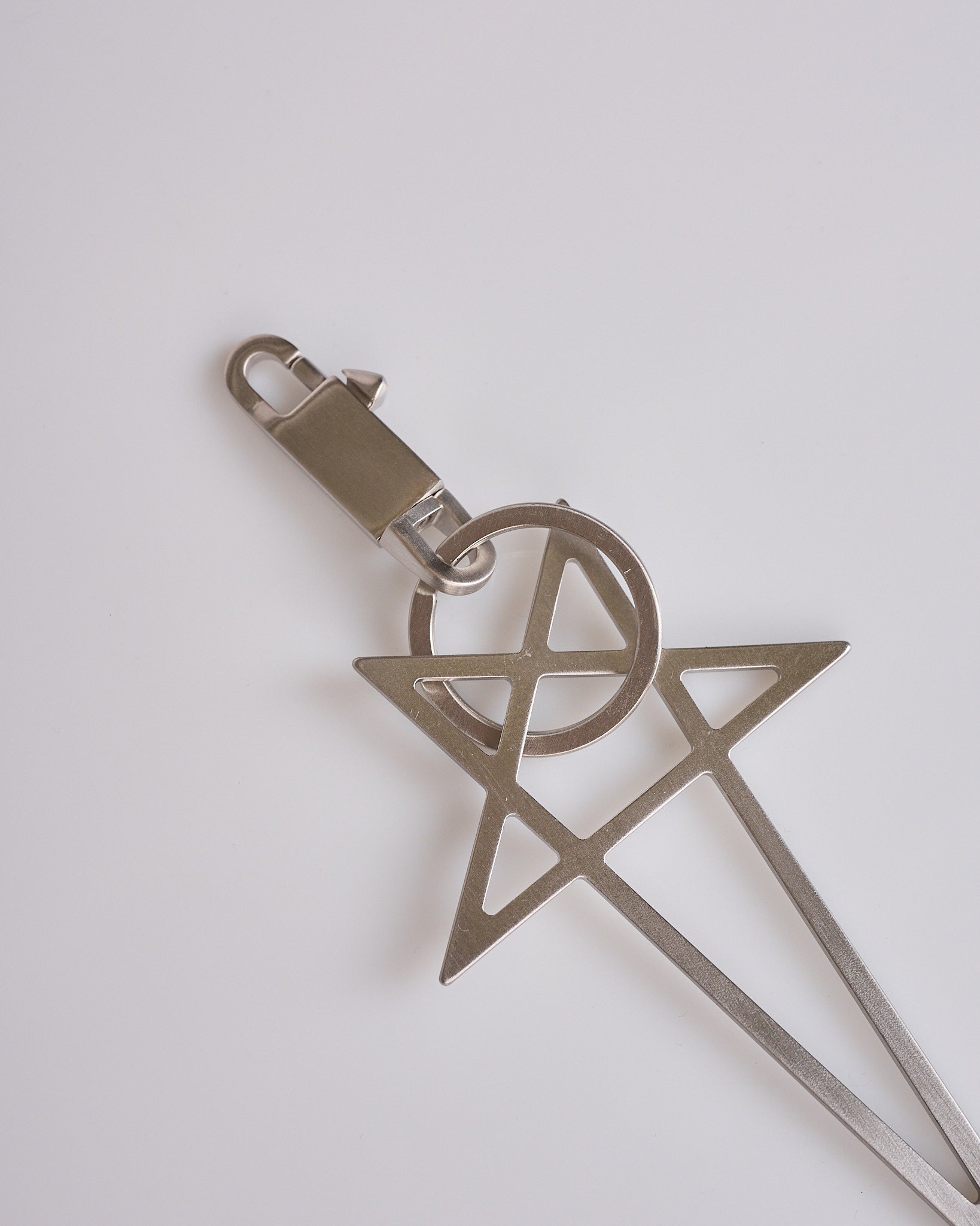 Rick Owens Big Pentagram Keychain Palladio