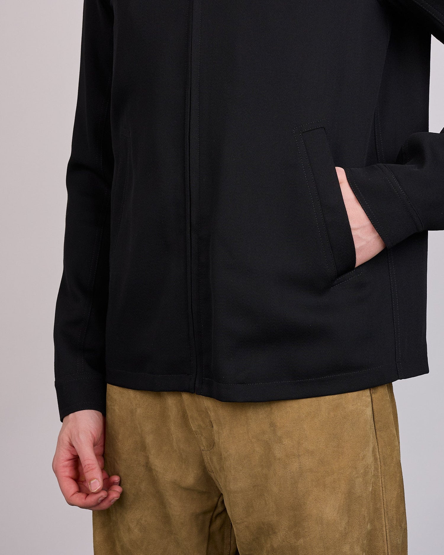 Rick Owens Brad Jacket Twisted Wool Black