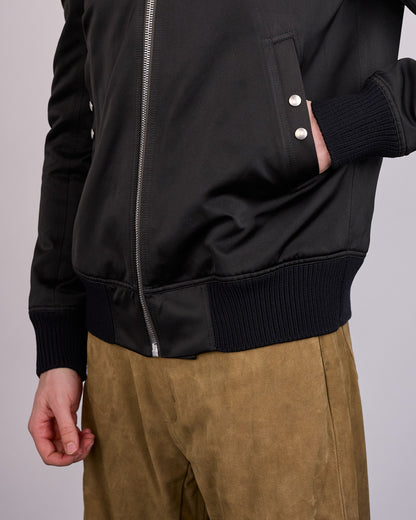 Rick Owens Classic Flight Jacket Tech Duchesse Black