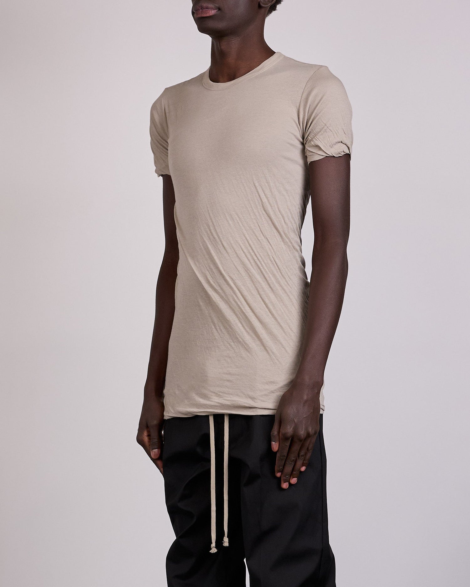 Rick Owens Double T-Shirt UC Unstable Cotton Pearl