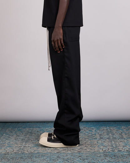 Rick Owens Drawstring Dietrich Pant Twisted Wool Black