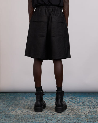 Rick Owens Faun Short Ramie Moleskin Black