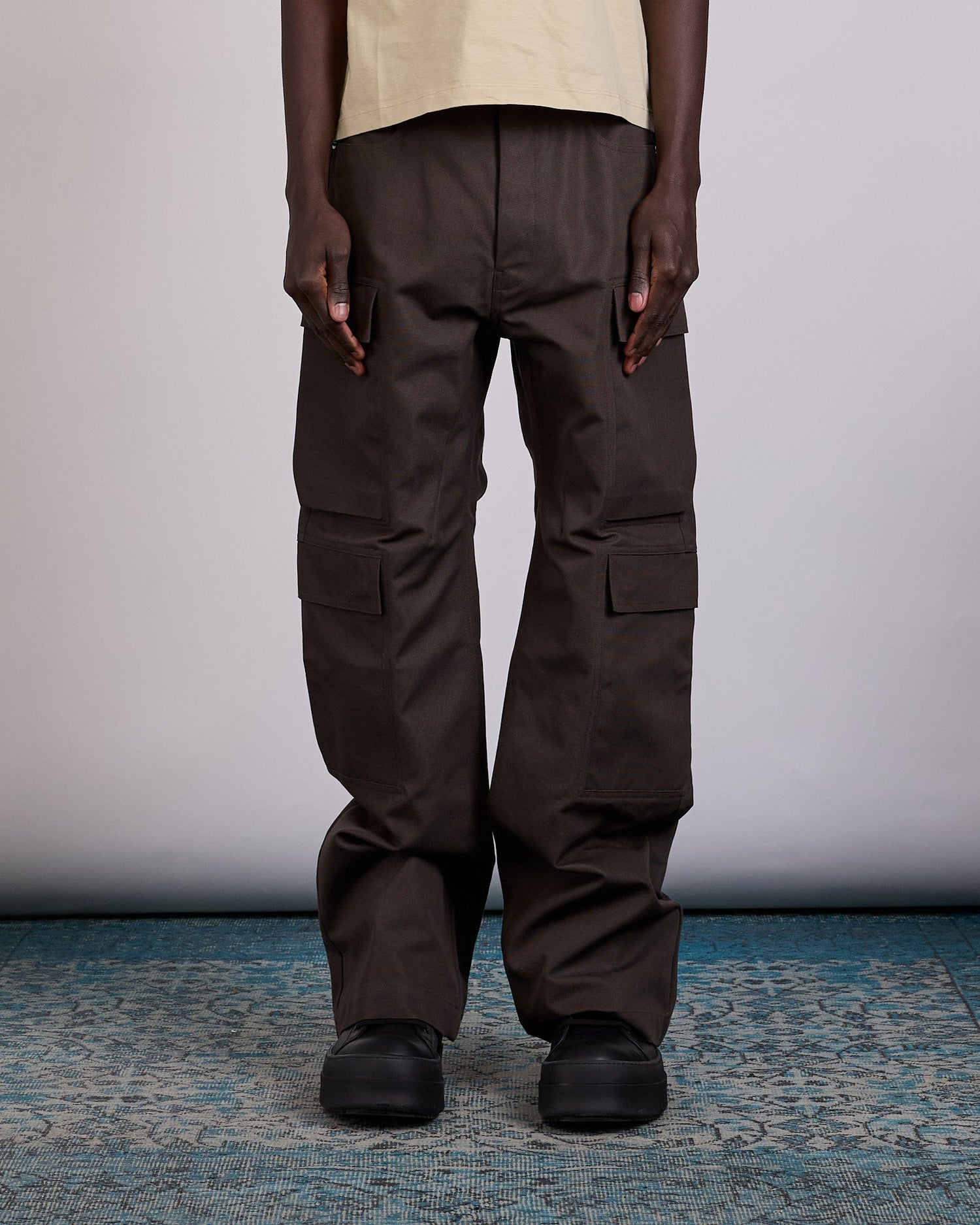 Rick Owens Geth Cargo Jean Cordura Cotton Dark Dust