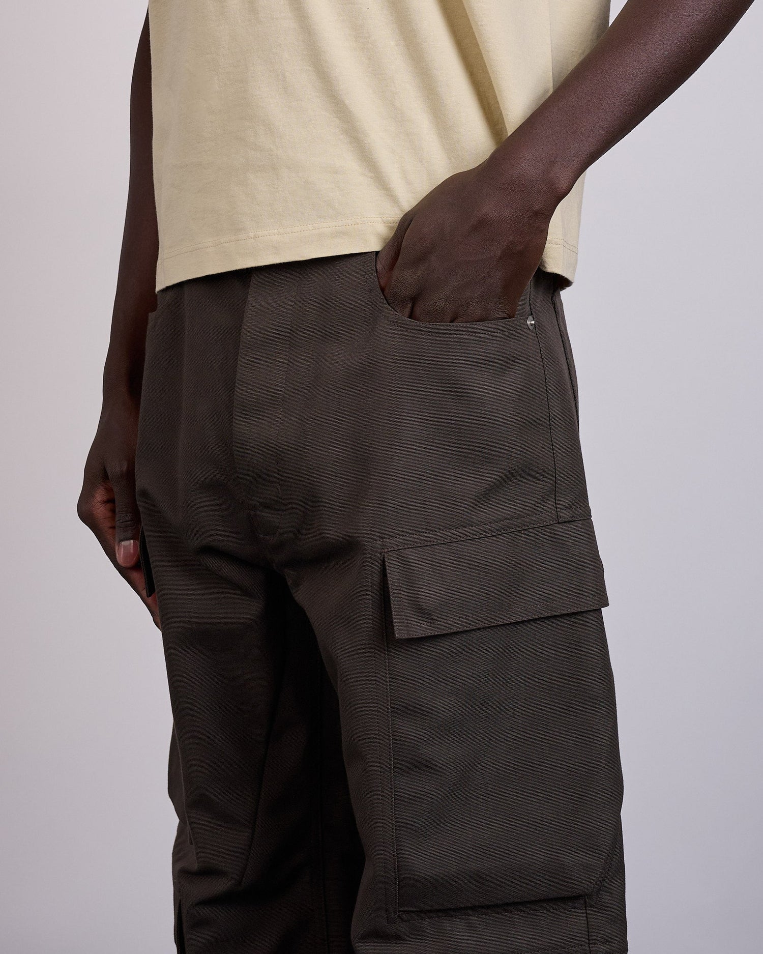 Rick Owens Geth Cargo Jean Cordura Cotton Dark Dust