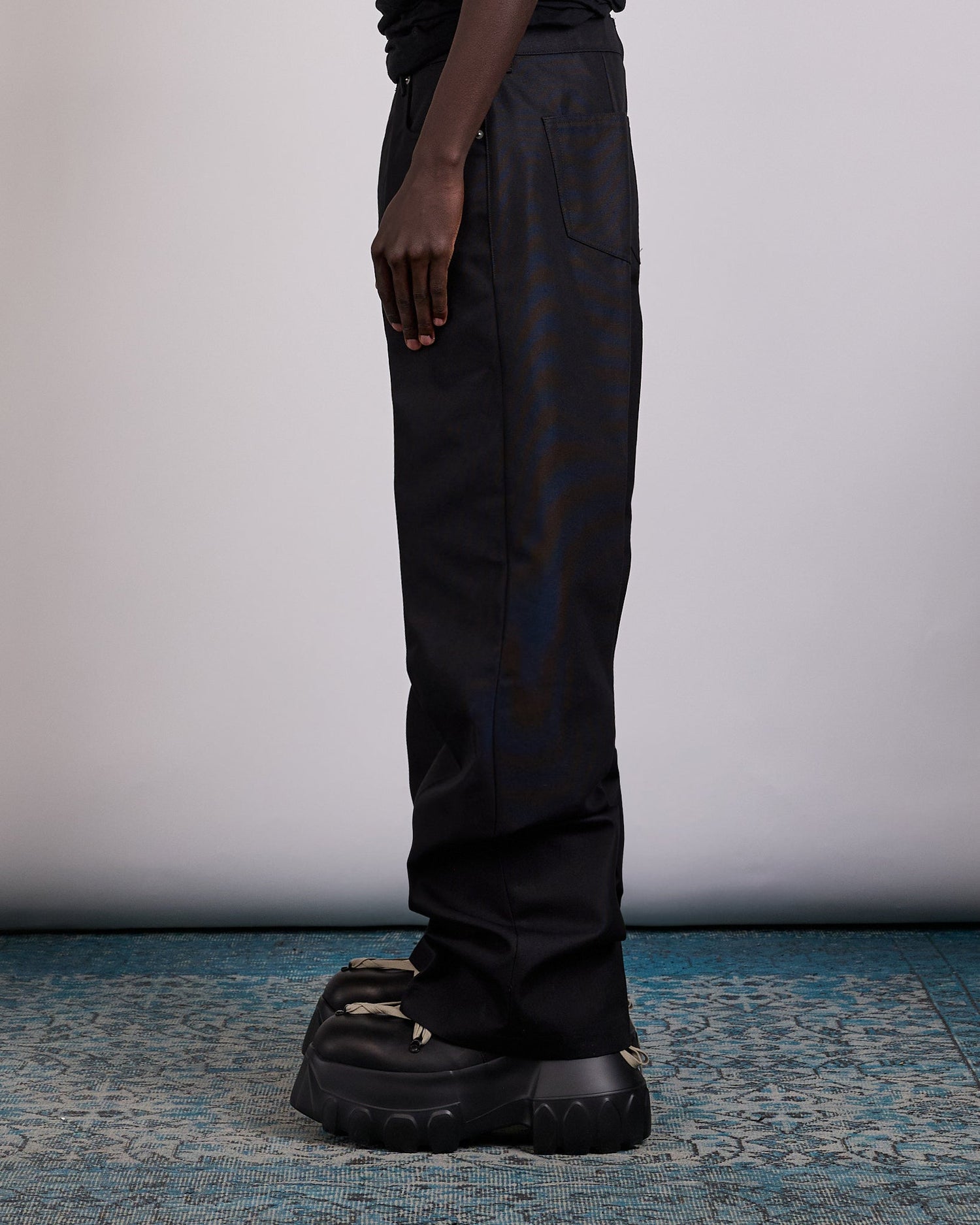 Rick Owens Geth Jean Cordura Cotton Black