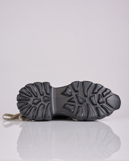 Rick Owens Megalaced Megatractor Boot LOO Leather Black
