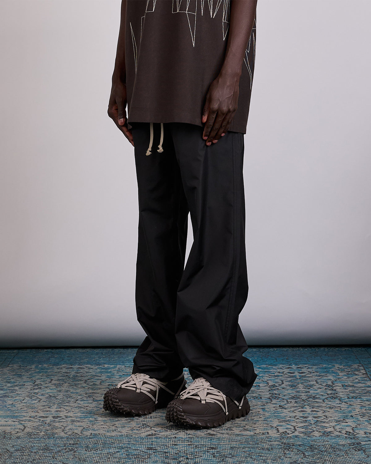 Rick Owens x Moncler Drawstring Taffeta Pant Black