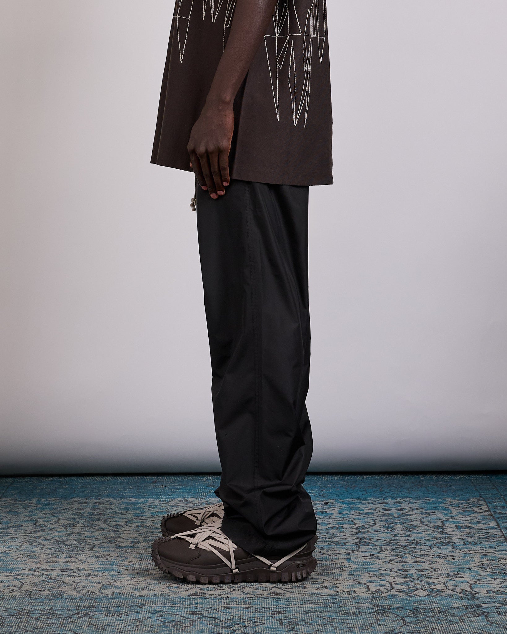 Rick Owens x Moncler Drawstring Taffeta Pant Black