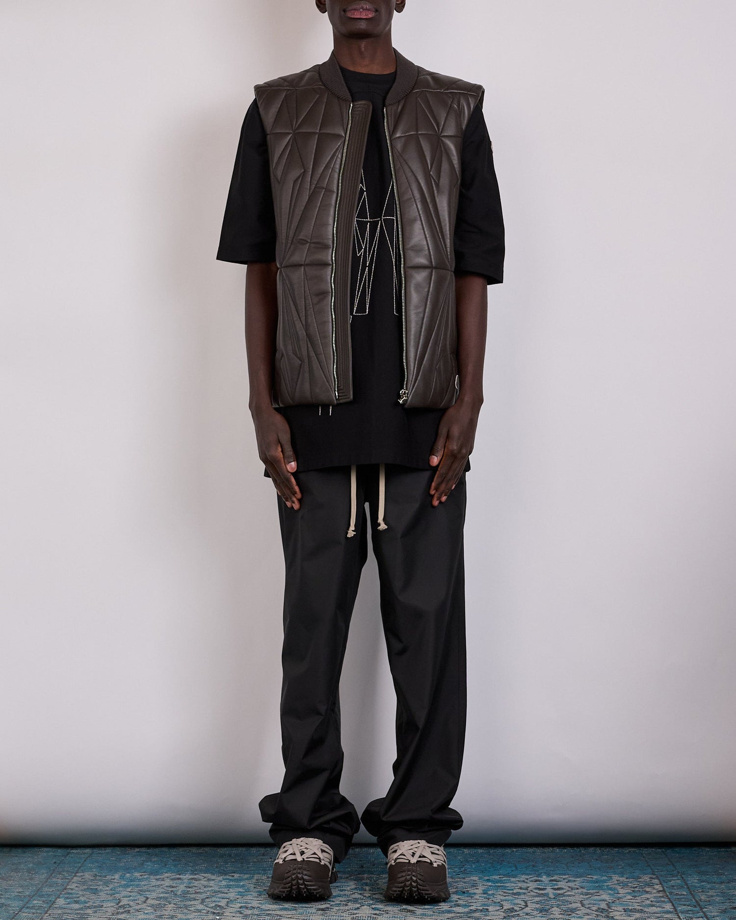 Rick Owens x Moncler Geocamo Lamb Leather Vest Dark Dust