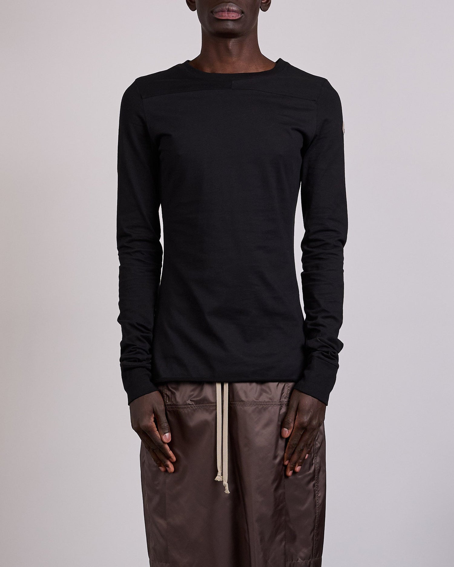 Rick Owens x Moncler Girder Jersery Long Sleeve T-Shirt Black