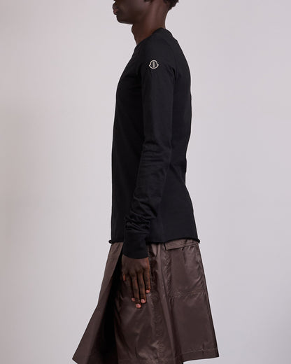 Rick Owens x Moncler Girder Jersery Long Sleeve T-Shirt Black