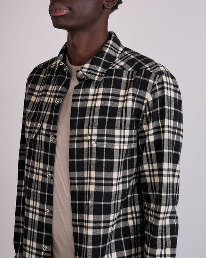 Rick Owens Outershirt Cotton Plaid Black