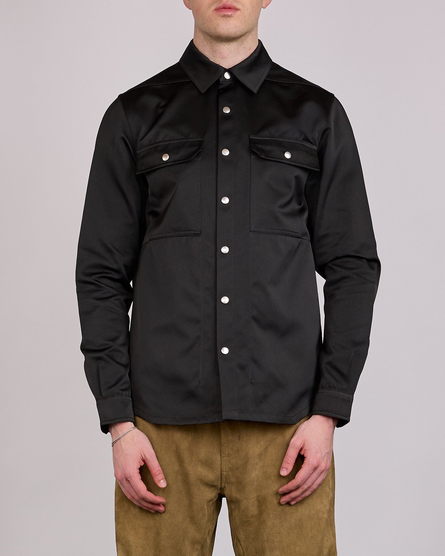 Rick Owens Outershirt Tech Duchesse Black