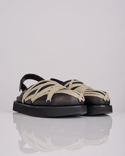 Rick Owens Padded Megalace Mule Black Pearl