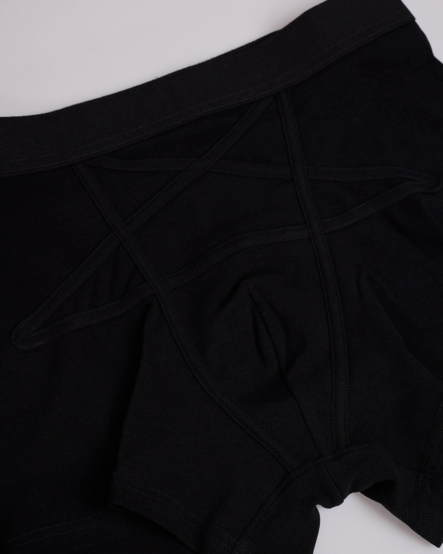 Rick Owens Penta Boxer Brief Cotton Stretch Jersey Black