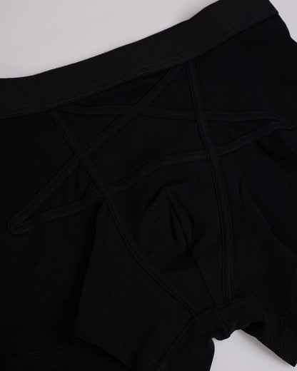 Rick Owens Penta Boxer Brief Cotton Stretch Jersey Black