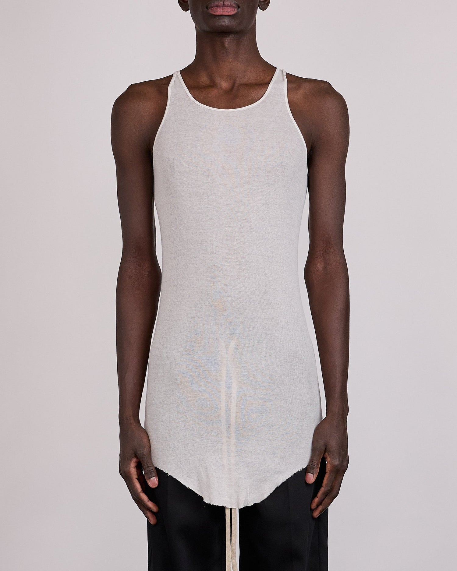 Rick Owens Runway Basic Rib Tank MR Milk Wash