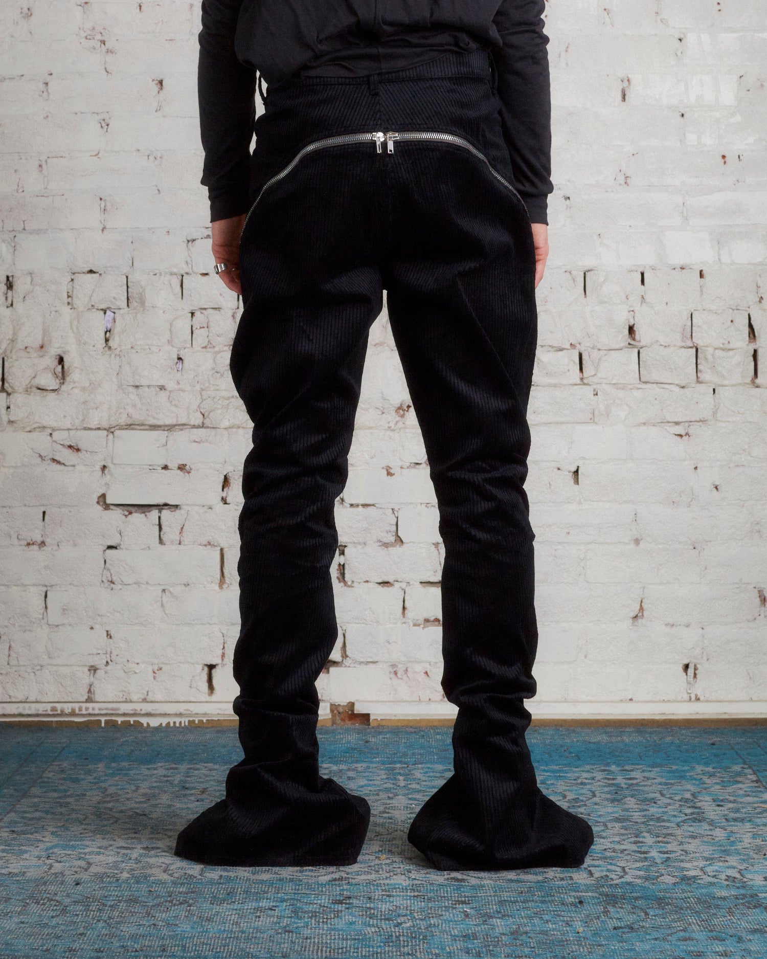 Rick Owens Runway Bolan Banana Pant Heavy Corduroy Black