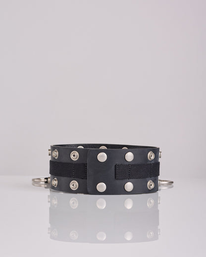 Rick Owens Runway Bonotto Suicide Vega Leather Choker Black