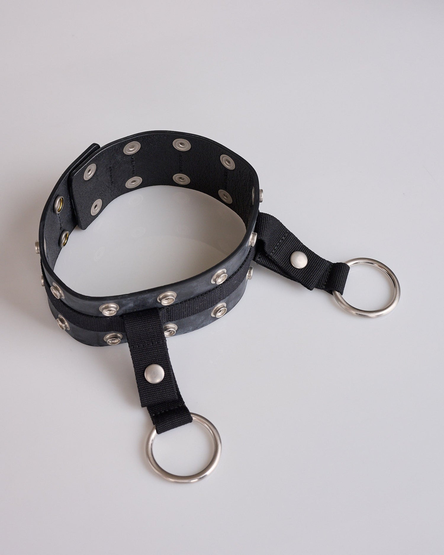 Rick Owens Runway Bonotto Suicide Vega Leather Choker Black