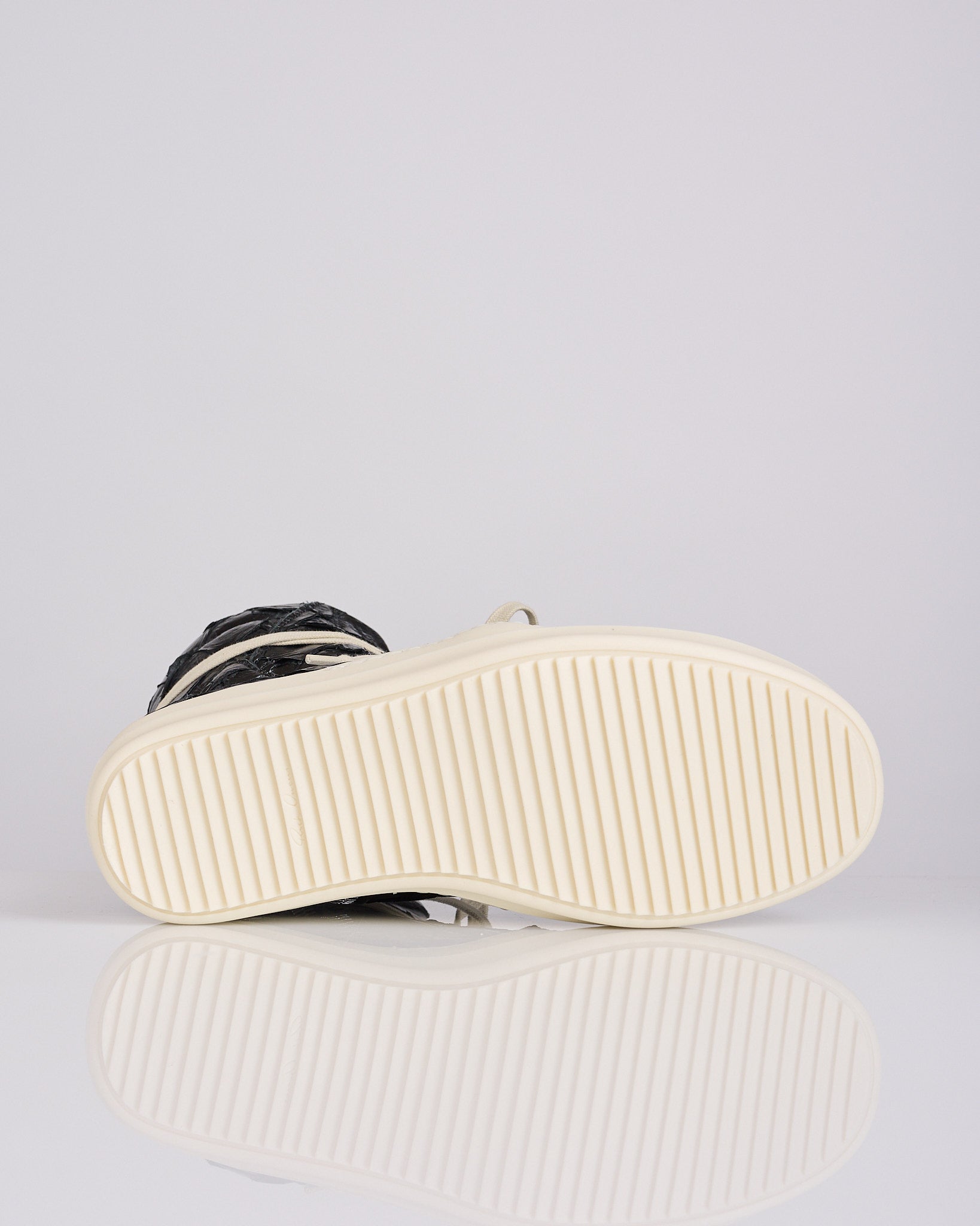 Rick Owens Runway Pirarucu Geobasket Black Black Milk
