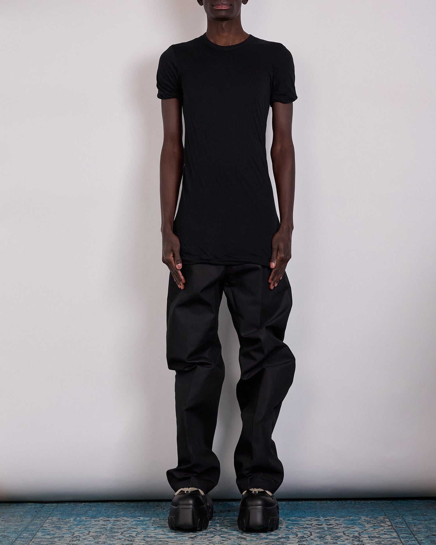 Rick Owens Double T-Shirt UC Unstable Cotton Black