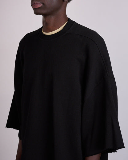 Rick Owens Tommy T-Shirt Nep Terry Jersey Black