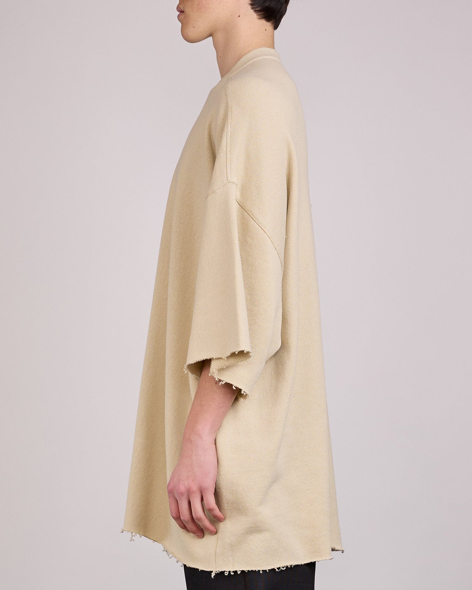Rick Owens Tommy T-Shirt Nep Terry Jersey Sand