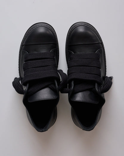 Rick Owens Tower Jumbolace Low Full Grain Sneaker All Black