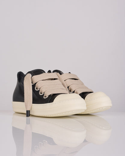 Rick Owens Tower Jumbolace Low Full Grain Sneaker Black Milk