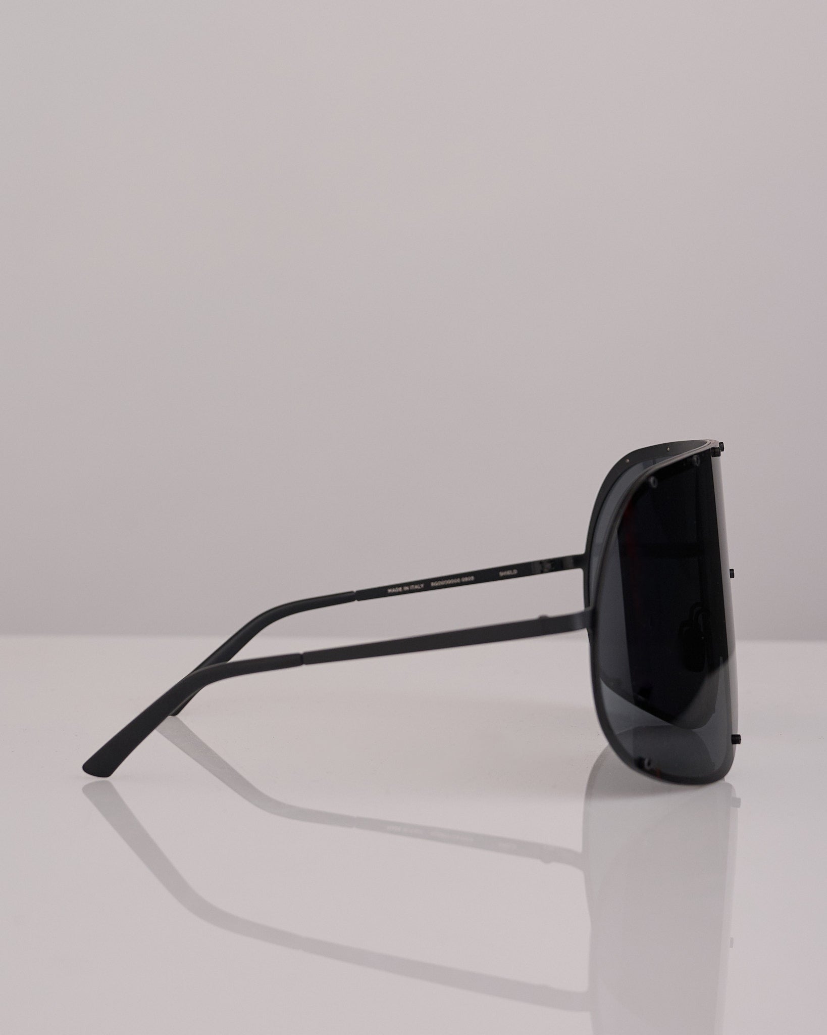 Rick Owens Tower Shield Sunglass Black Black