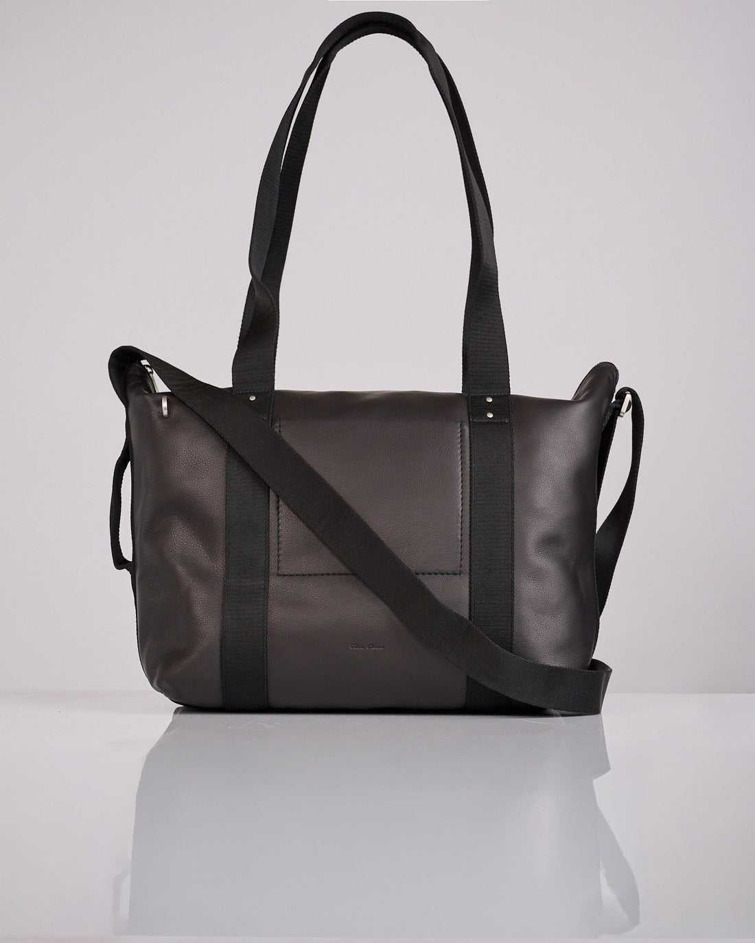 Rick Owens Tower Trolley Bag Grainy Leather Black