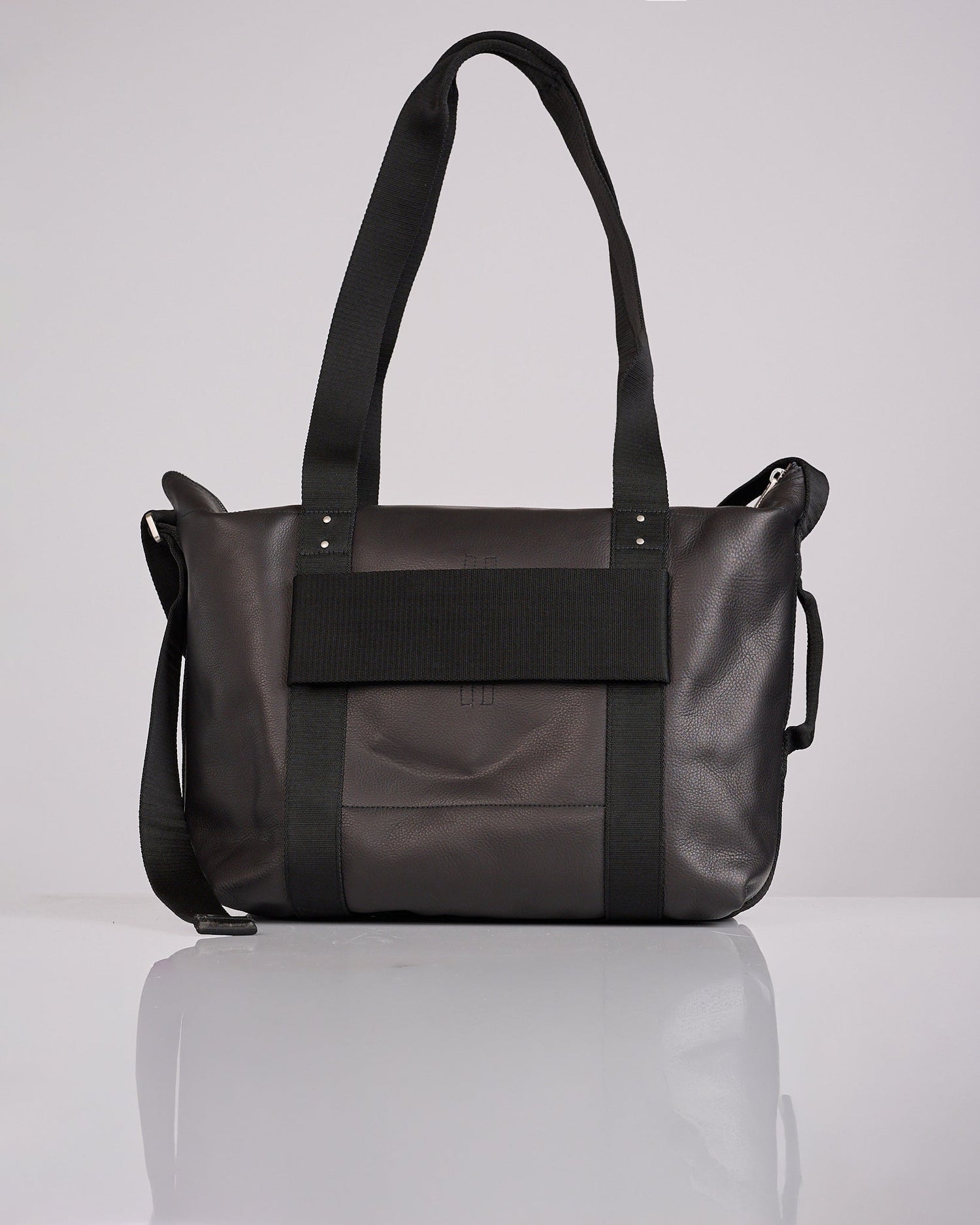 Rick Owens Tower Trolley Bag Grainy Leather Black