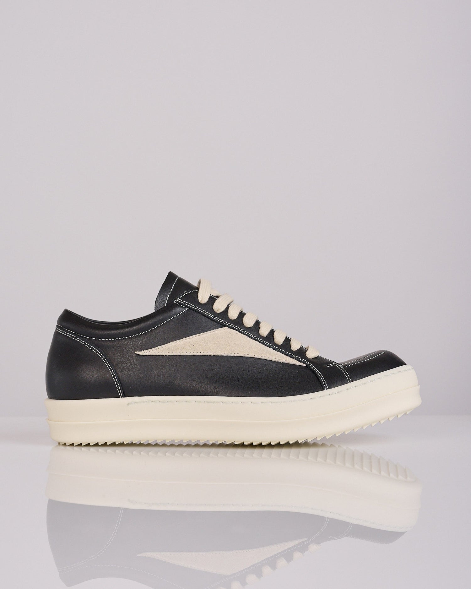 Rick Owens Tower Vintage Sneaker Full Grain Black/Milk