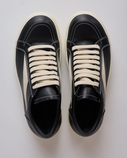 Rick Owens Tower Vintage Sneaker Full Grain Black/Milk