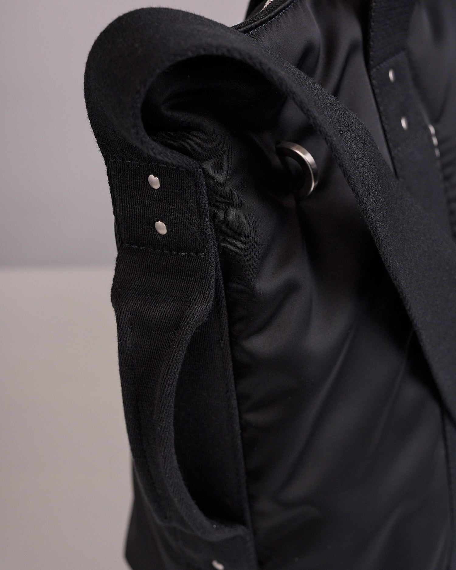 Rick Owens Trolley Bag Recycled Bomber Satin Padded Black