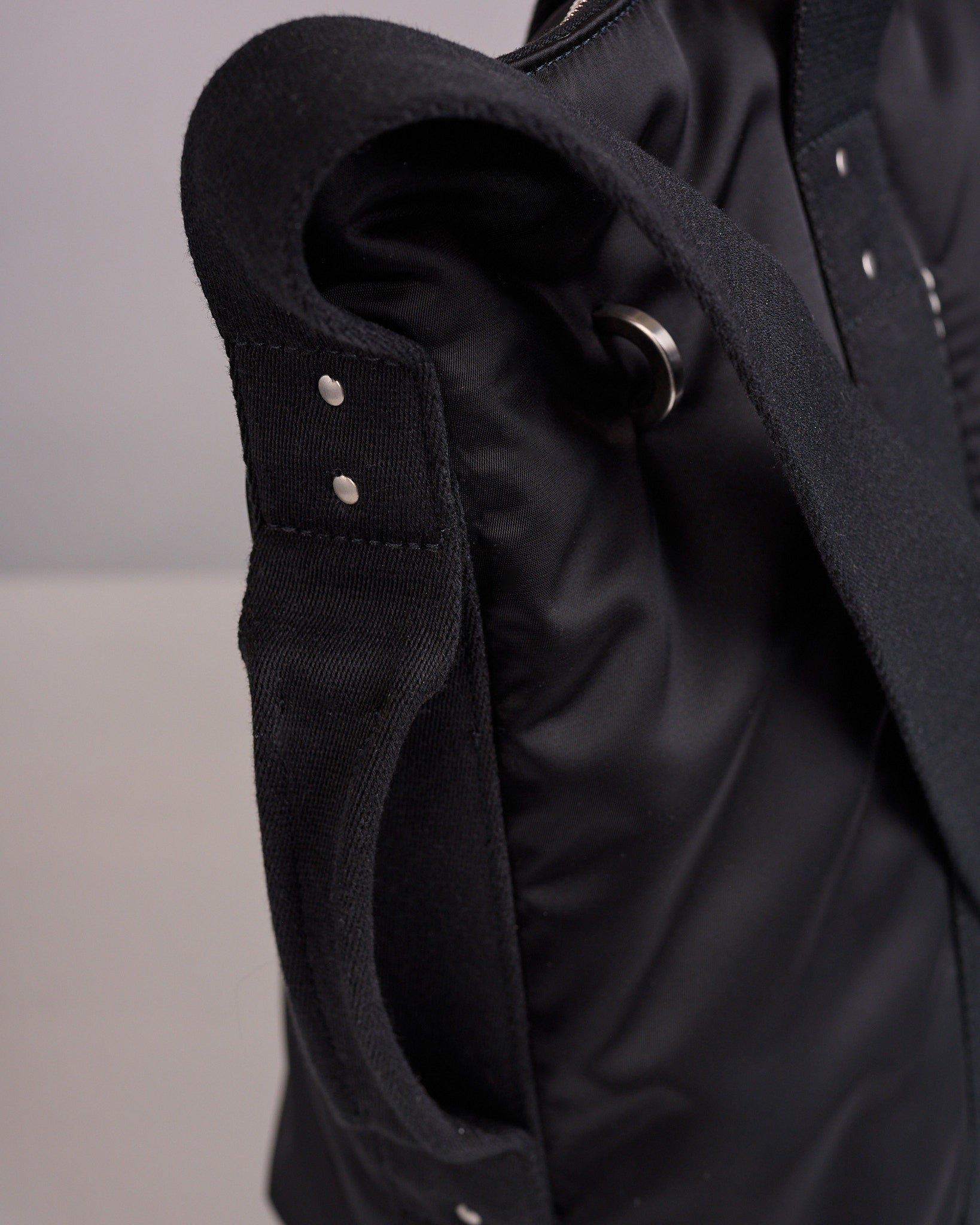 Rick Owens Trolley Bag Recycled Bomber Satin Padded Black