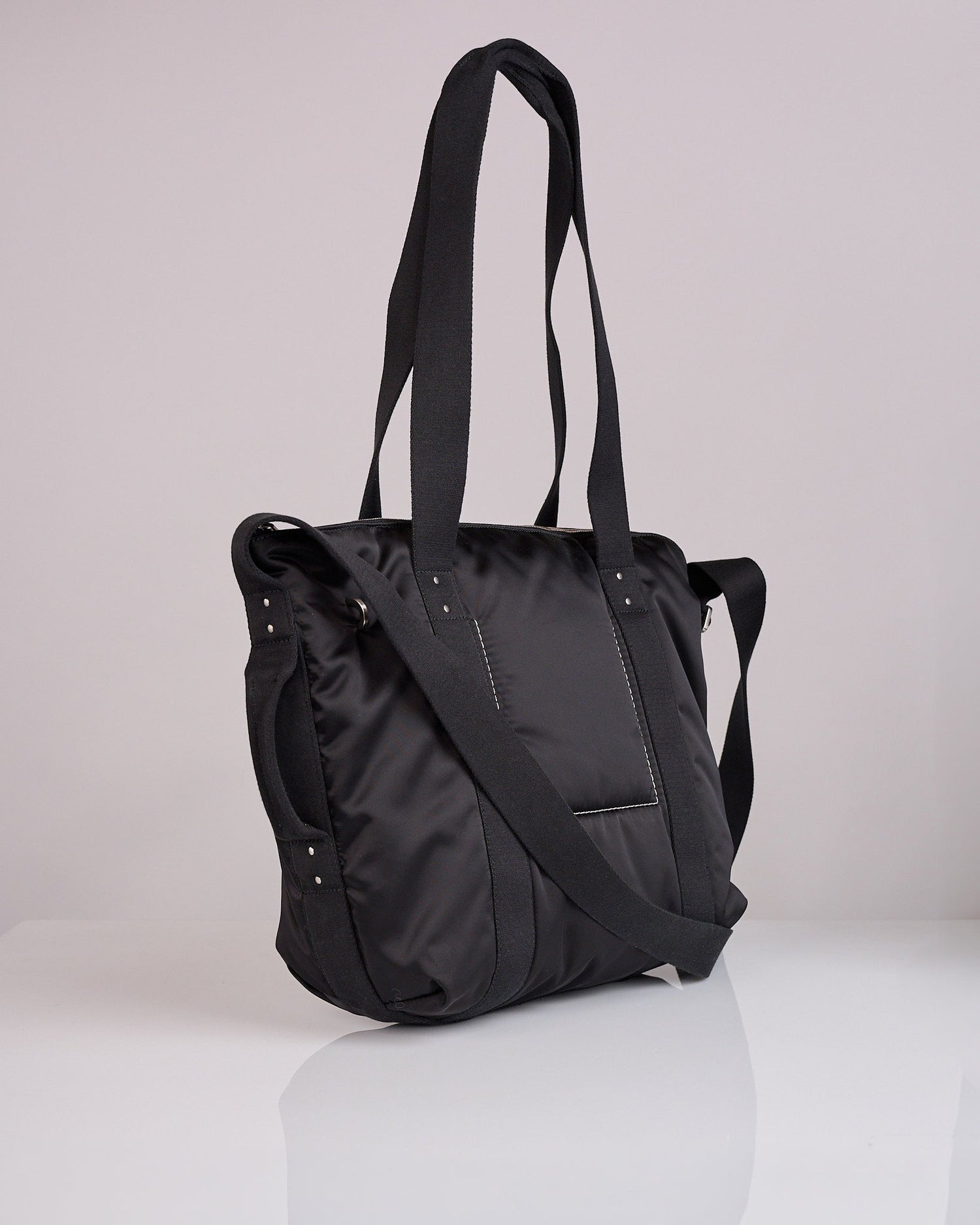 Rick Owens Trolley Bag Recycled Bomber Satin Padded Black