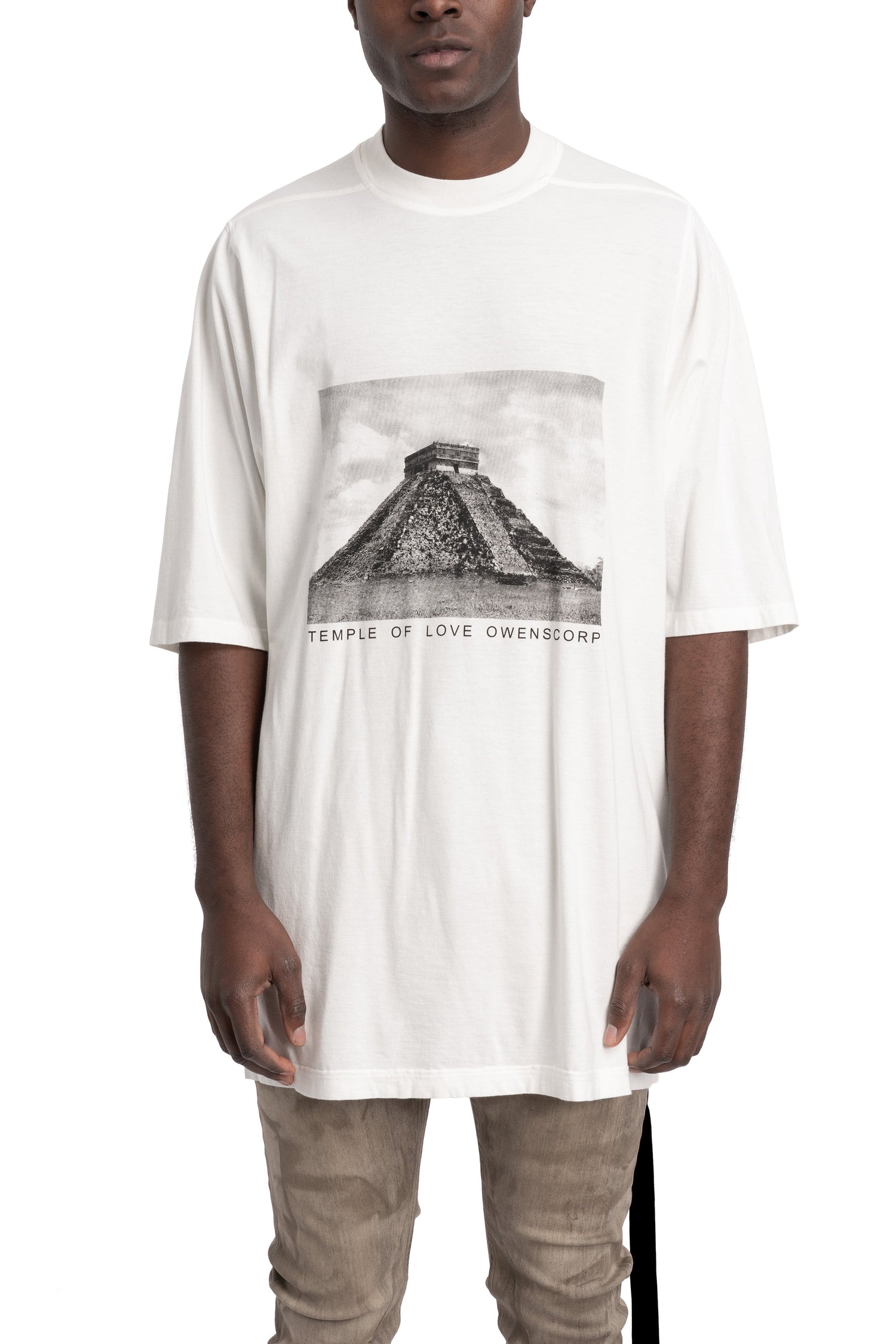 Jumbo SS T-Shirt, Temple Of Love Print