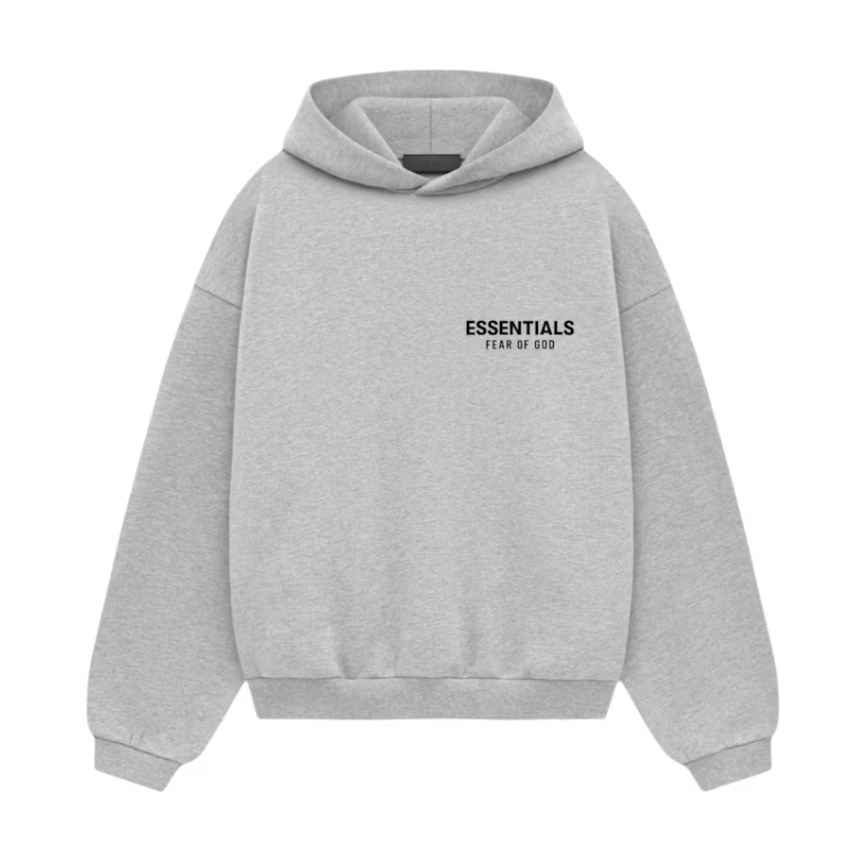 Fear of God Essentials Kids Fleece Hoodie "Light Heather Gray" FW24