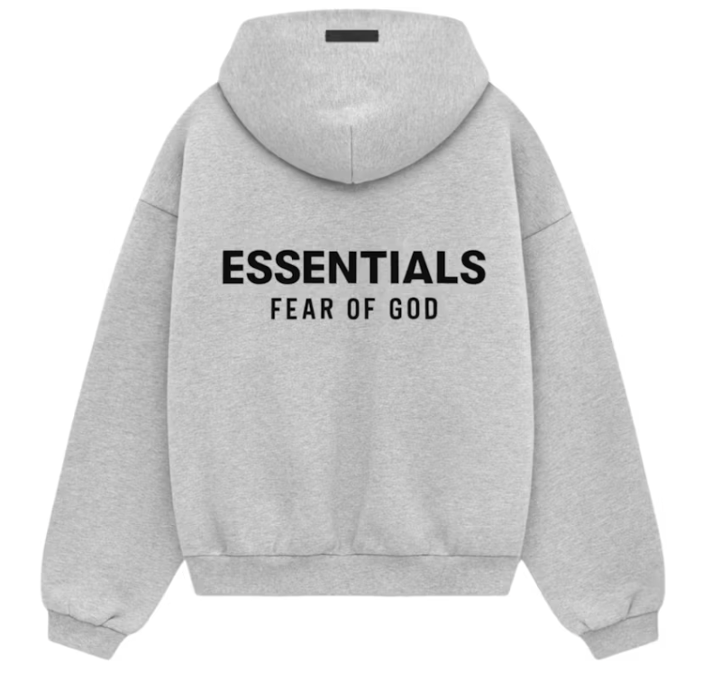 Fear of God Essentials Kids Fleece Hoodie "Light Heather Gray" FW24