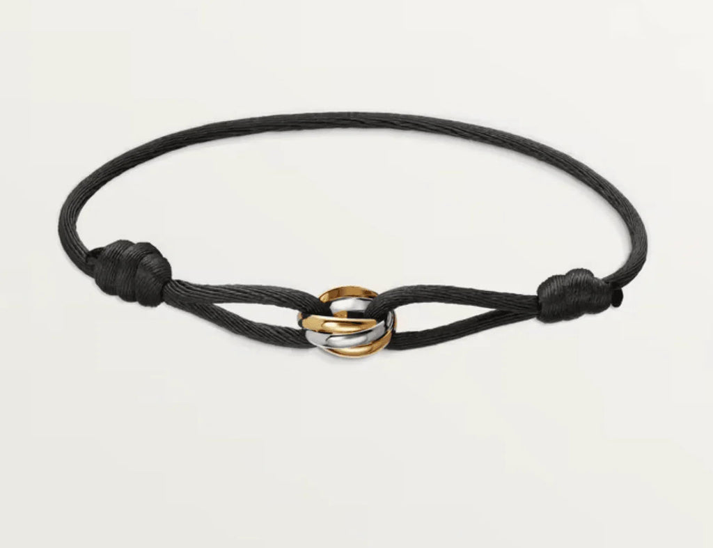 Cartier 18K Gold Plated Jewelry TRINITY Bracelet yellow rose silver ✨