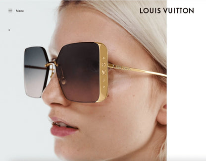 Louis Vuitton Z1994U LV Moon Metal Square Sunglasses Women&