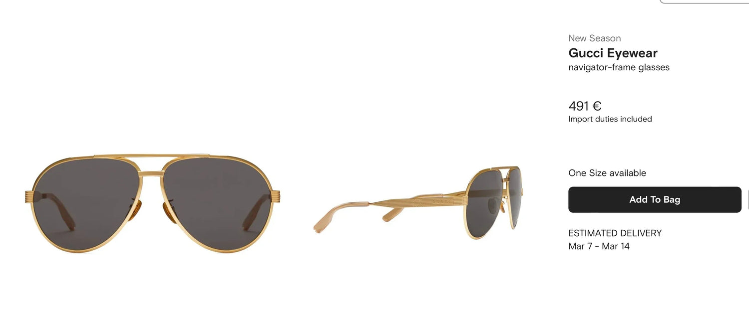 New Season Gucci 1513S Eyewear navigator-frame Sunglasses  ✨